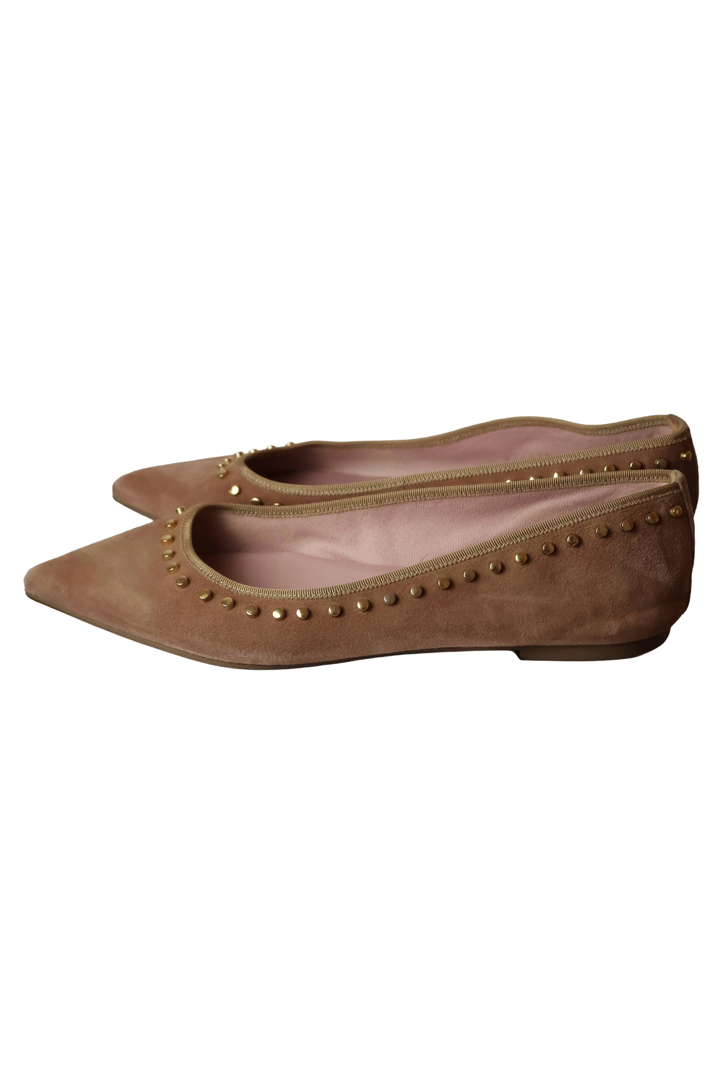 Pretty Ballerinas Beige Pointed Ballet flats