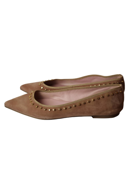 Pretty Ballerinas Beige Pointed Ballet flats