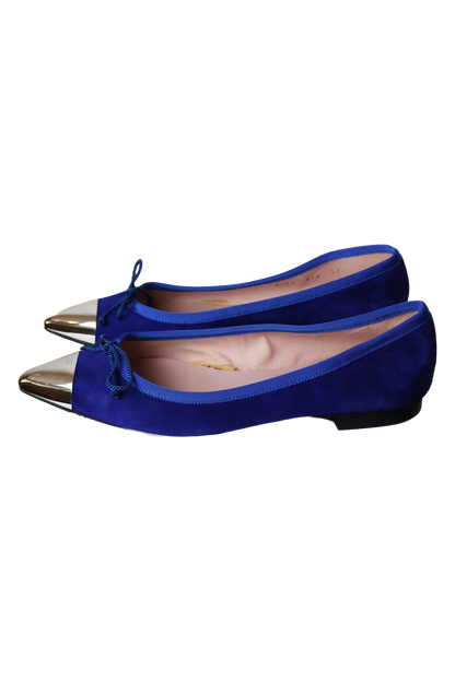 Pretty Ballerinas Blue Pointed Ballet Flats