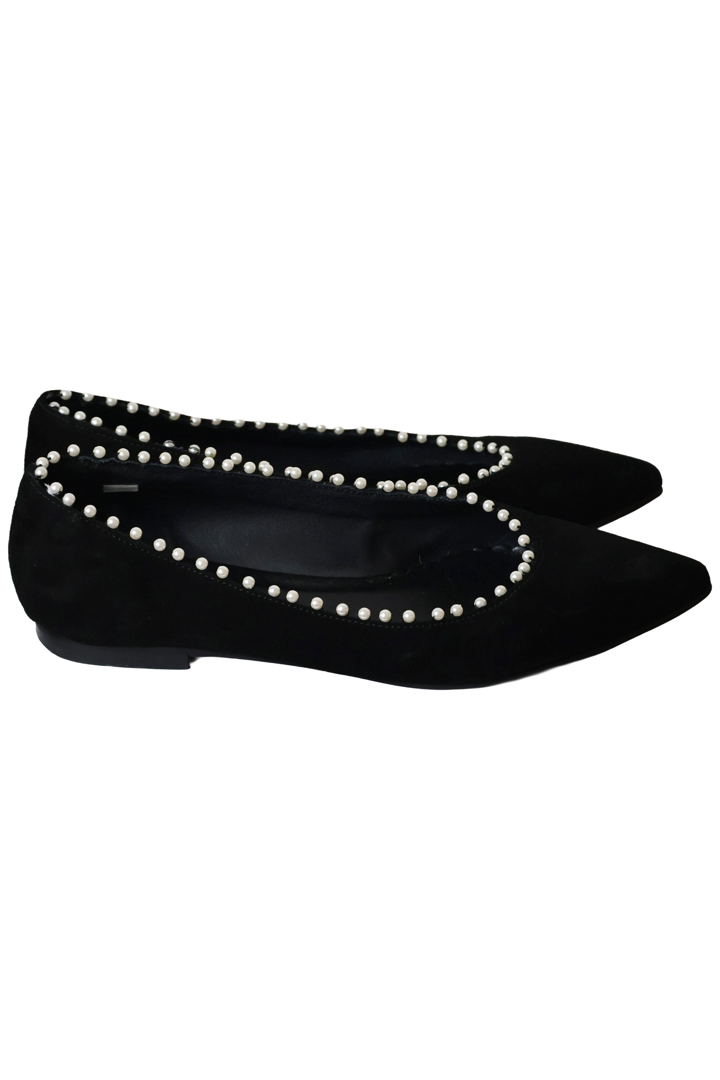 Tosca Blu Suede Pointed Ballet Flats