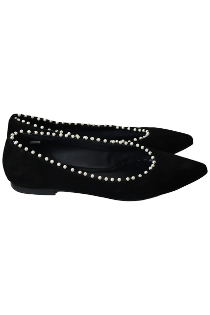 Tosca Blu Suede Pointed Ballet Flats