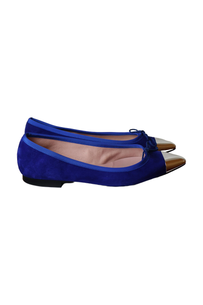 Pretty Ballerinas Blue Pointed Ballet Flats