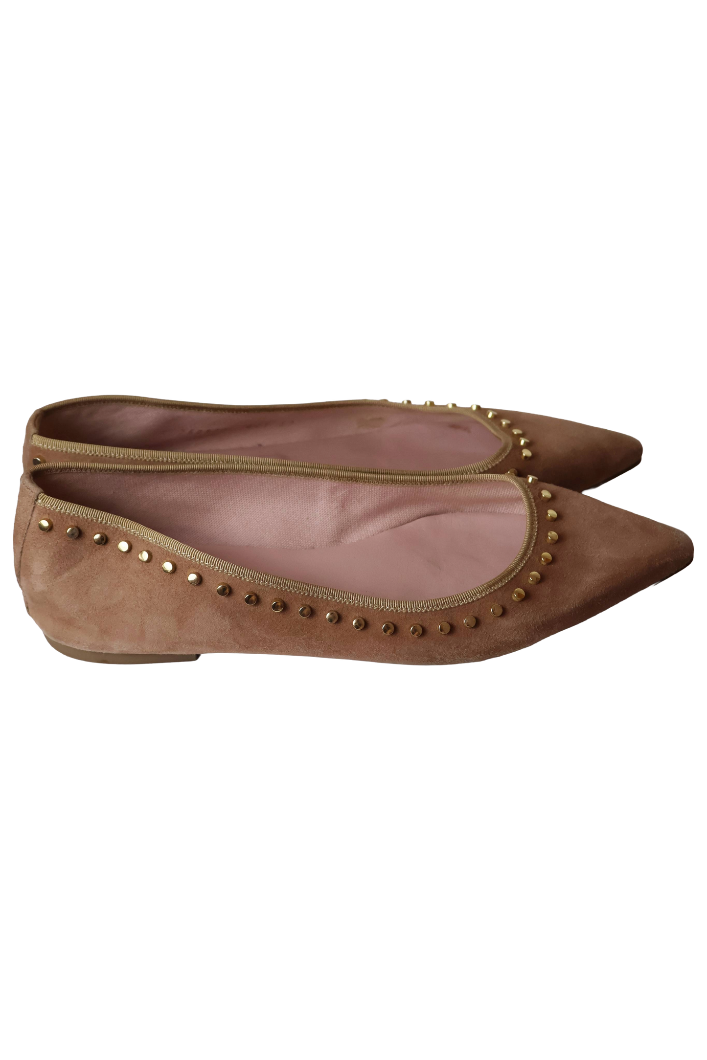 Pretty Ballerinas Beige Pointed Ballet flats