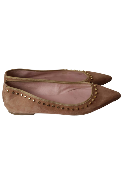 Pretty Ballerinas Beige Pointed Ballet flats