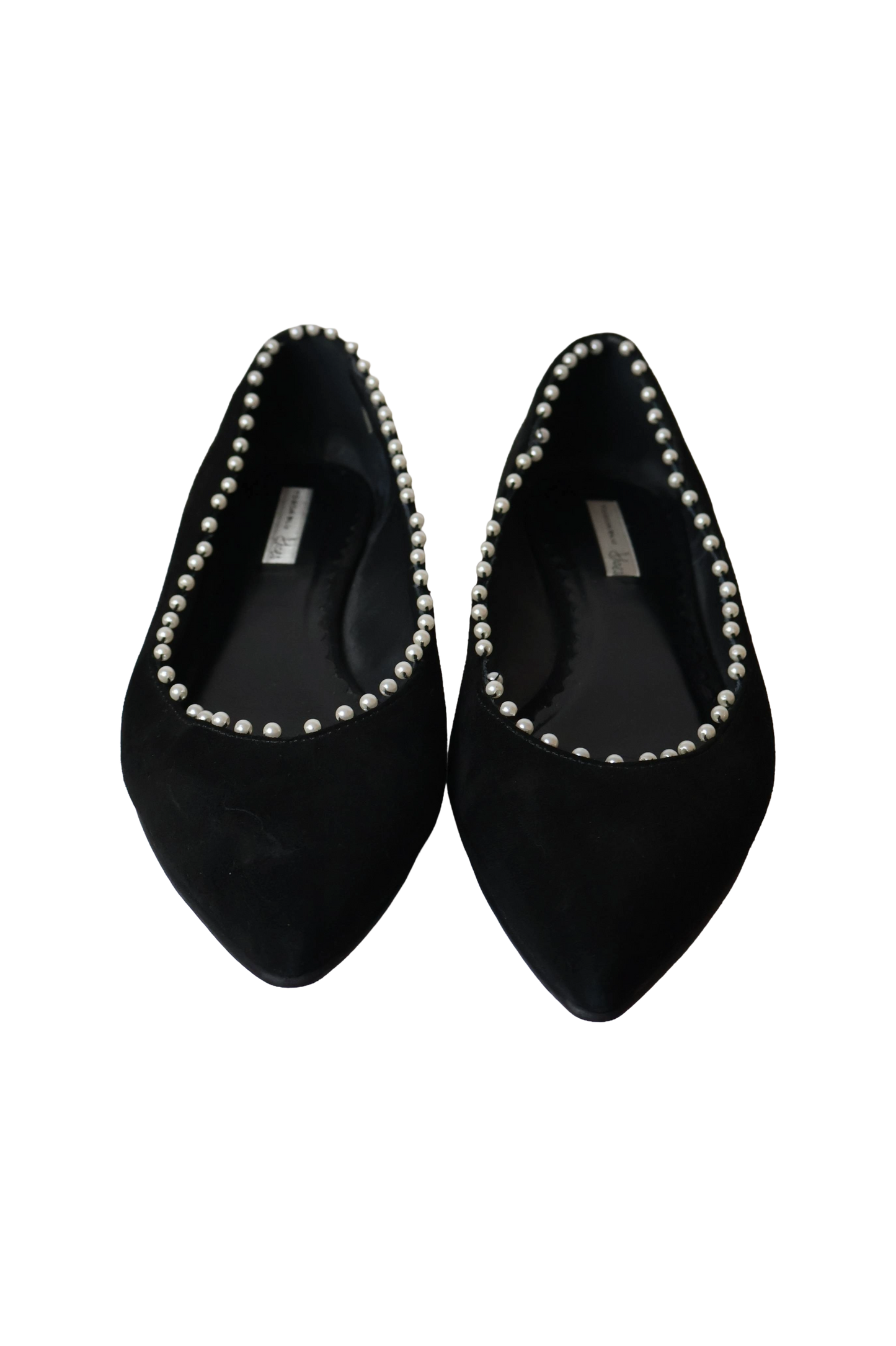 Tosca Blu Suede Pointed Ballet Flats