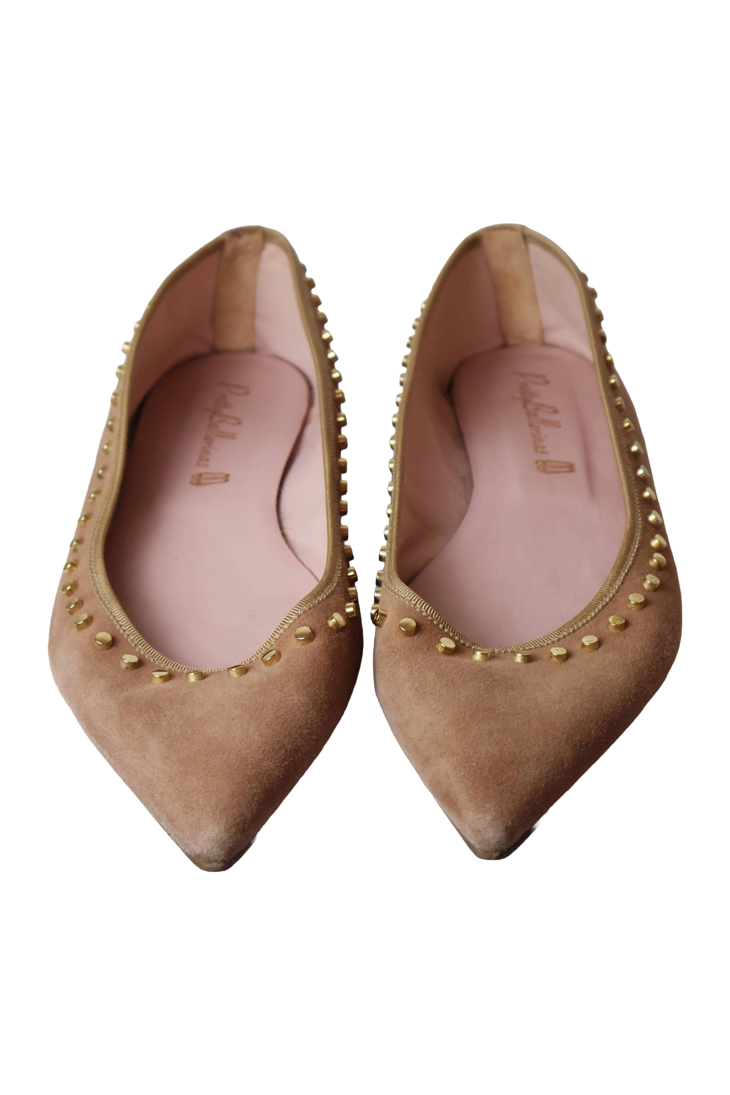 Pretty Ballerinas Beige Pointed Ballet flats