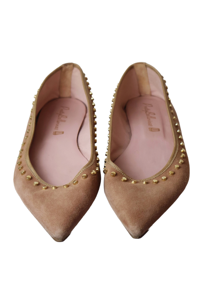Pretty Ballerinas Beige Pointed Ballet flats