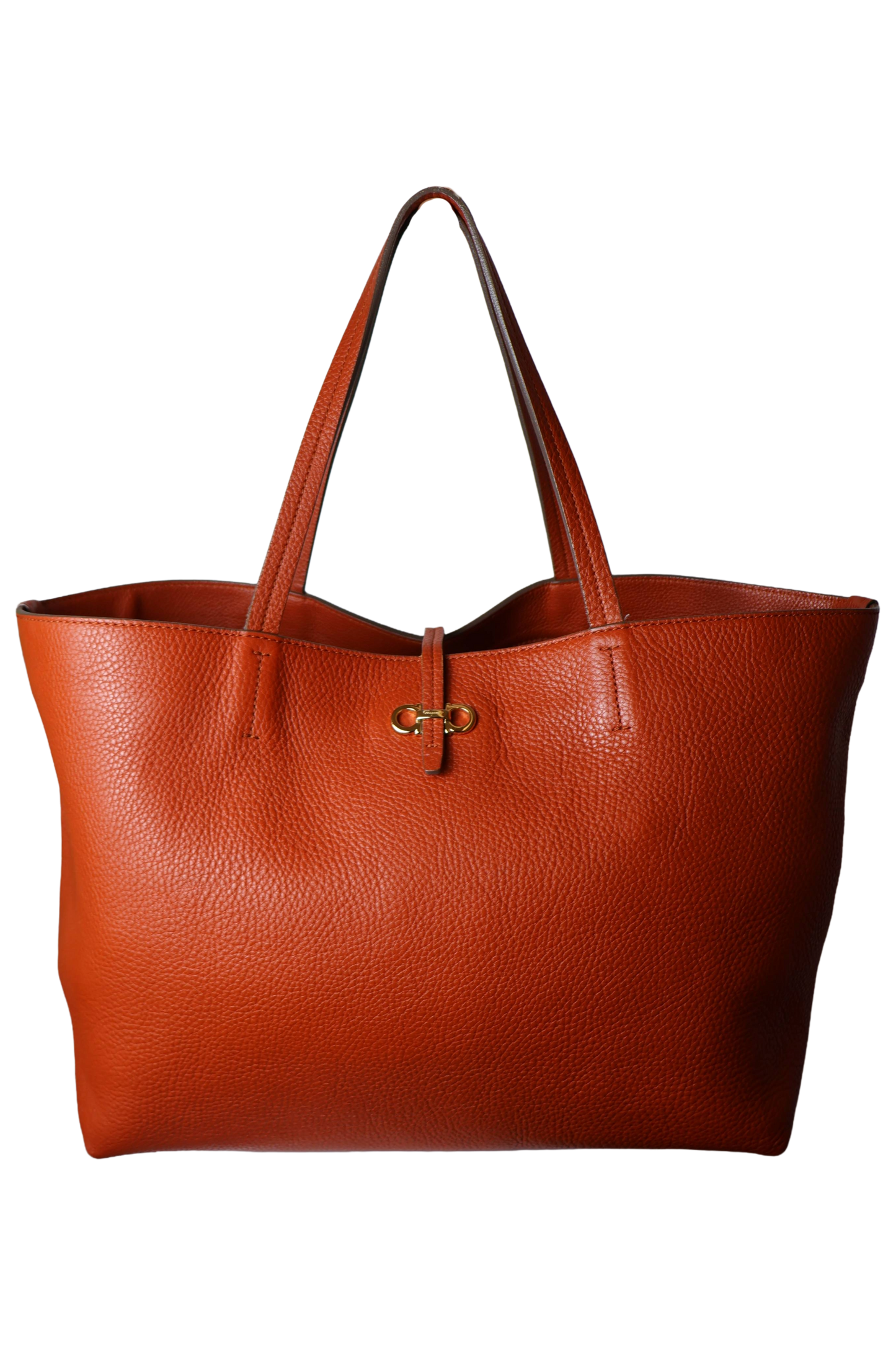 Salvatore Ferragamo Orange Tote Bag