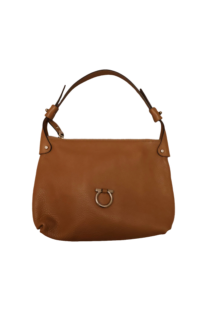 Salvatore Ferragamo Gancini Leather Shoulder Bag