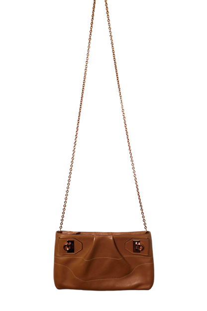 Salvatore Ferragamo Gancini Leather Clutch and Shoulder Bag