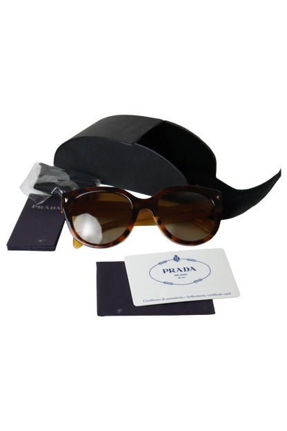 Prada SPR 17O Sunglasses – Havana Brown Gradient