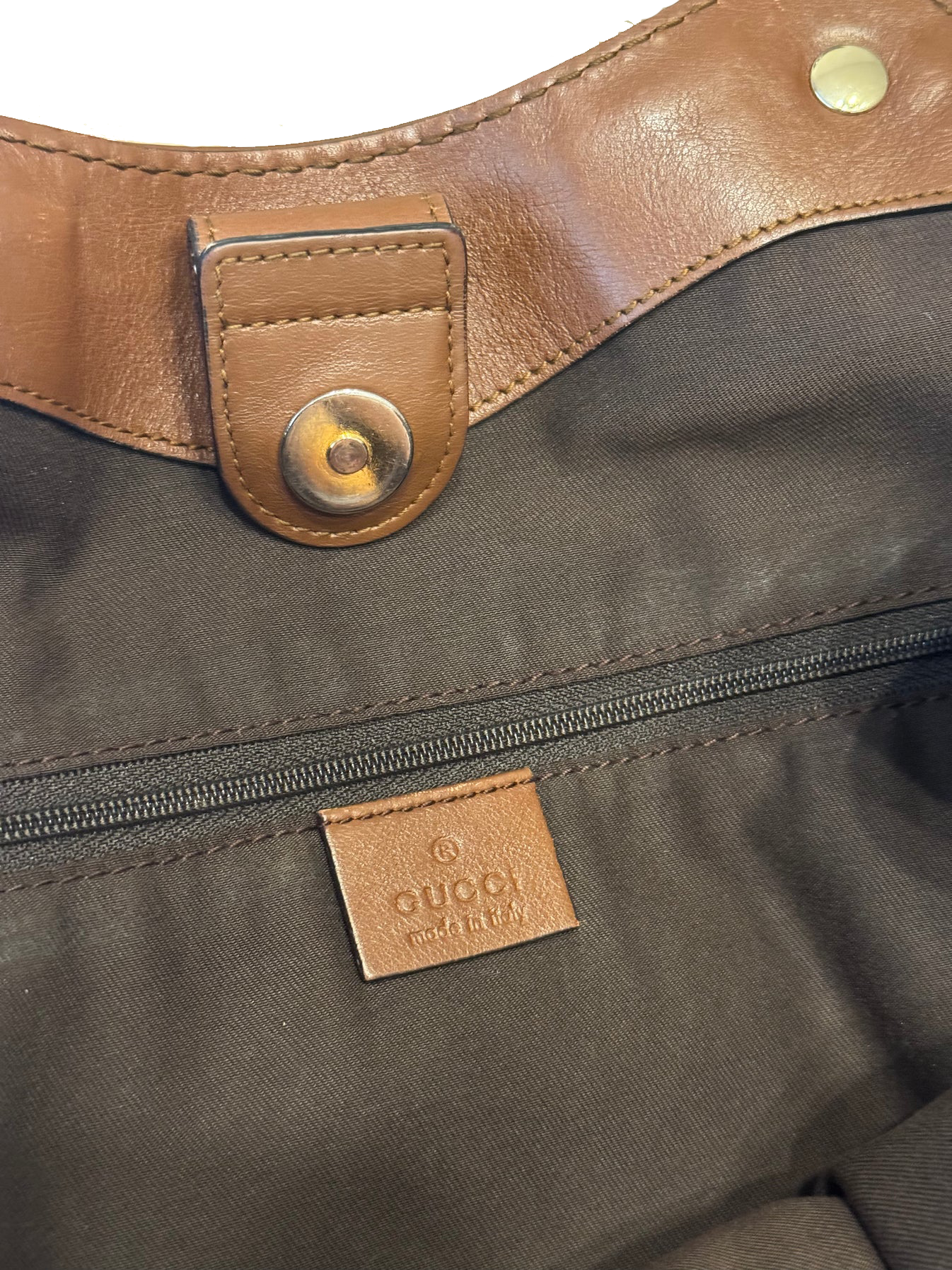 Gucci GG Canvas Sukey Brown Tote Bag