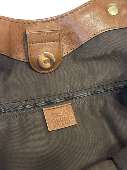Gucci GG Canvas Sukey Brown Tote Bag