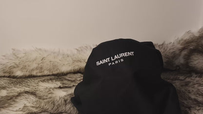 Saint Laurent Small Palm Tree Print Canvas Emmanuelle Bucket Bag