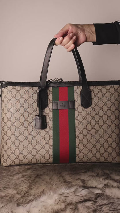 Gucci GG Supreme Web Duffle Bag