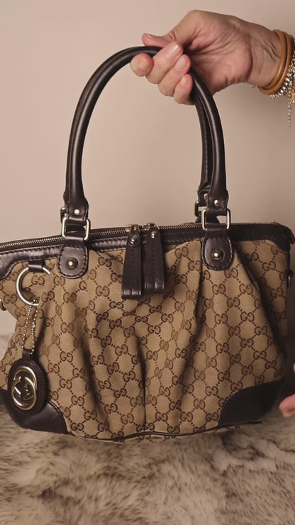 Gucci GG Canvas Sukey Satchel