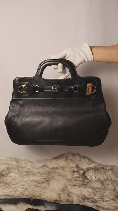 Salvatore Ferragamo Black Tote Bag
